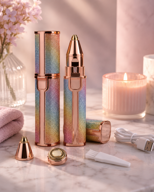 2-in-1 Electric Eyebrow Trimmer and Facial Hair Shaver for Women – Rechargeable Precision Hair Remover