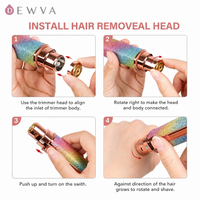 2-in-1 Electric Eyebrow Trimmer and Facial Hair Shaver for Women – Rechargeable Precision Hair Remover